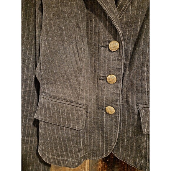 Authentic Y2k Vintage Ralph Lauren Womens Blazer Pinstripe Size P - Picture 2 of 5
